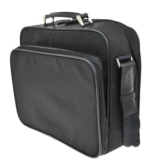 PRADA Logo Tessuto 2Way Business Shoulder Hnad Bag Nylon Leather Black 83KA991 - Picture 2 of 16